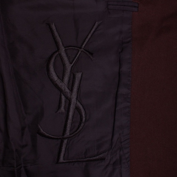 YVES SAINT LAURENT RIVE GAUCHE Brown Cotton Wide Lapel Sports Coat - Picture 7 of 9